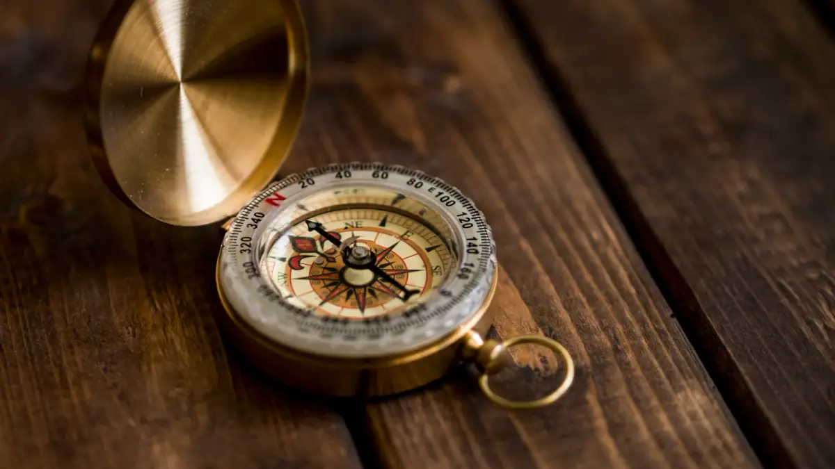 shallow focus photo of compass